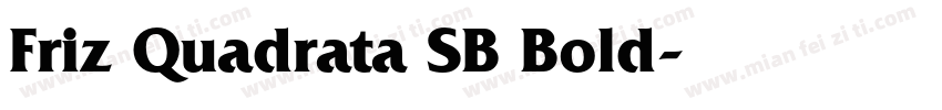 Friz Quadrata SB Bold字体转换